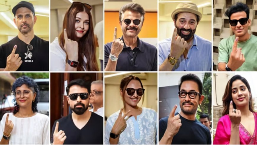 Bollywood celebrities vote in the Indian election